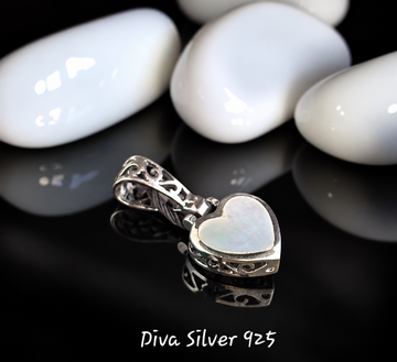 925 Sterling Two Side Heart Pendant