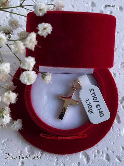 Gold 585 cross pendant