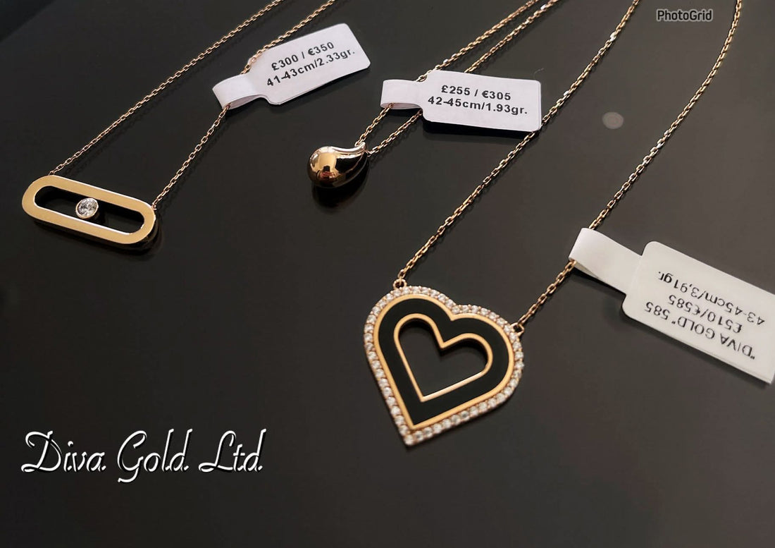 14K Gold Heart Zirkonia Pendant Necklace