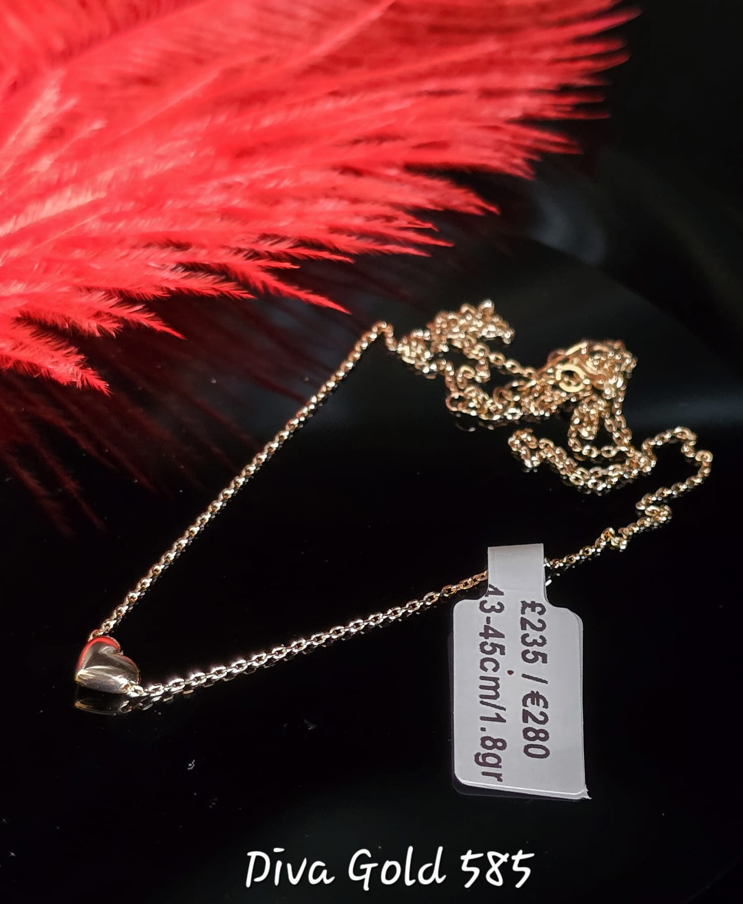 585 Gold chain with pendant 43-45cm