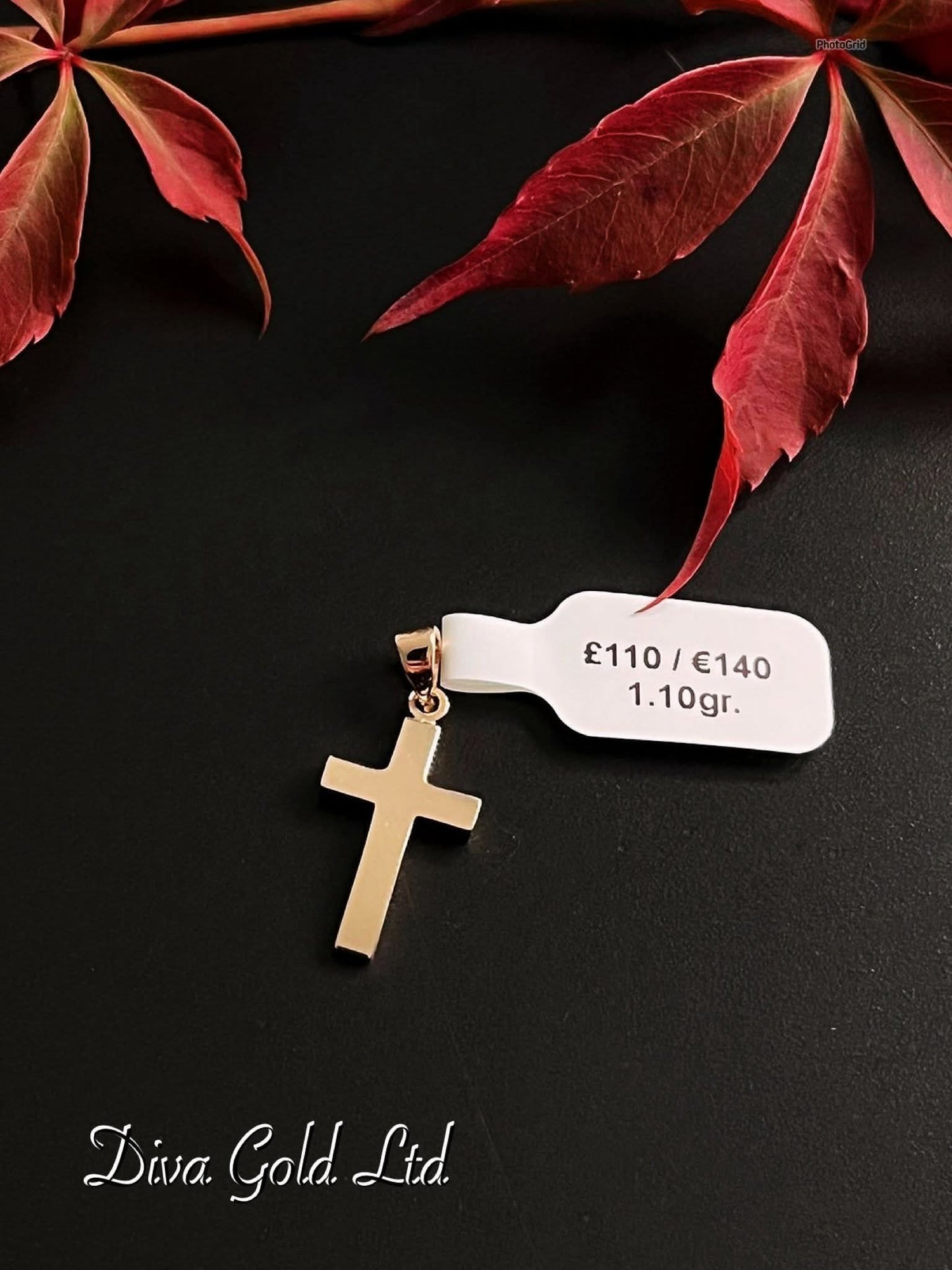 Gold 585 cross pendant