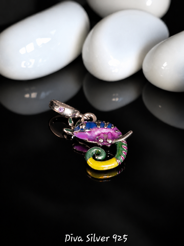 925 Sterling Chameleon Charm