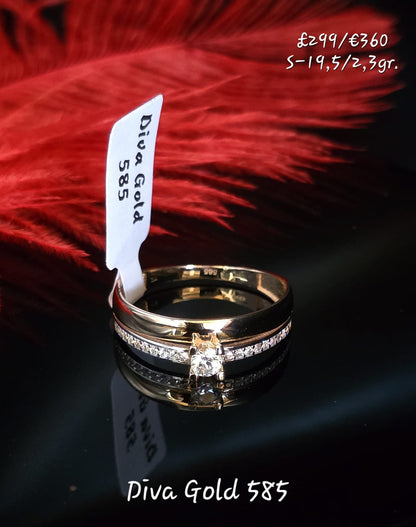 585 Gold ring. Size 19.5