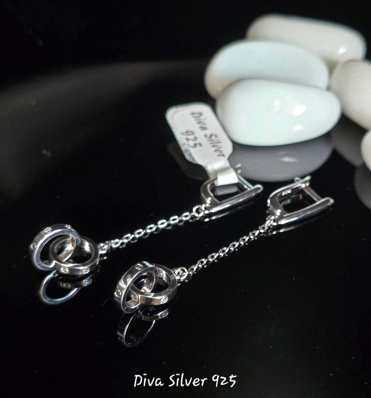 Sterling Silver Dangle Women Earrings