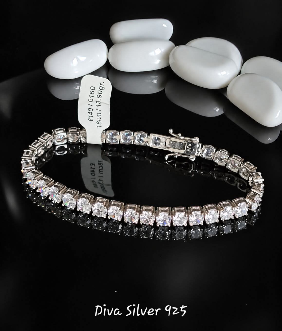 925 Sterling Shinning Cubic Bracelet For Women