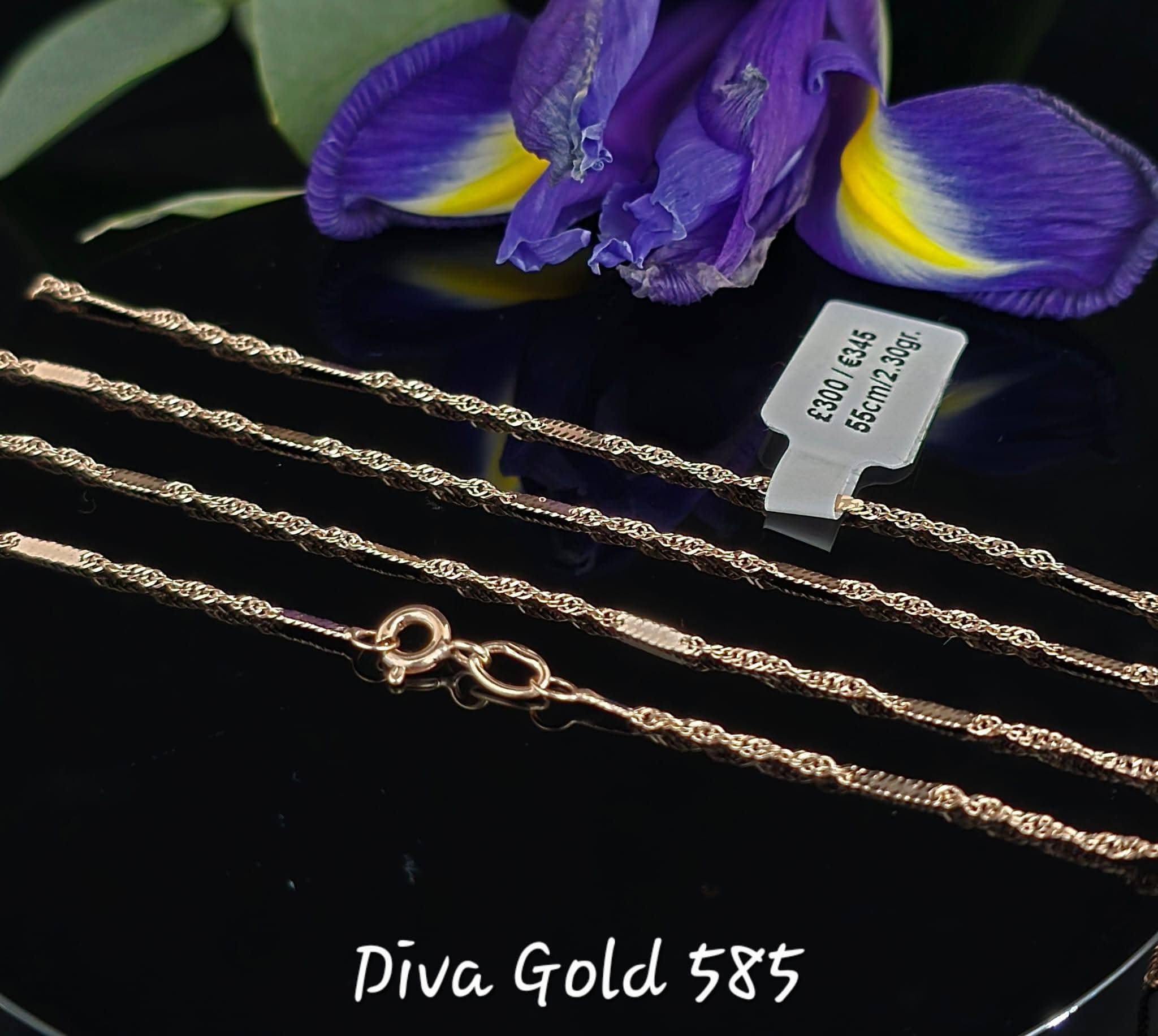 55cm Gold chain 585, 2.30gr