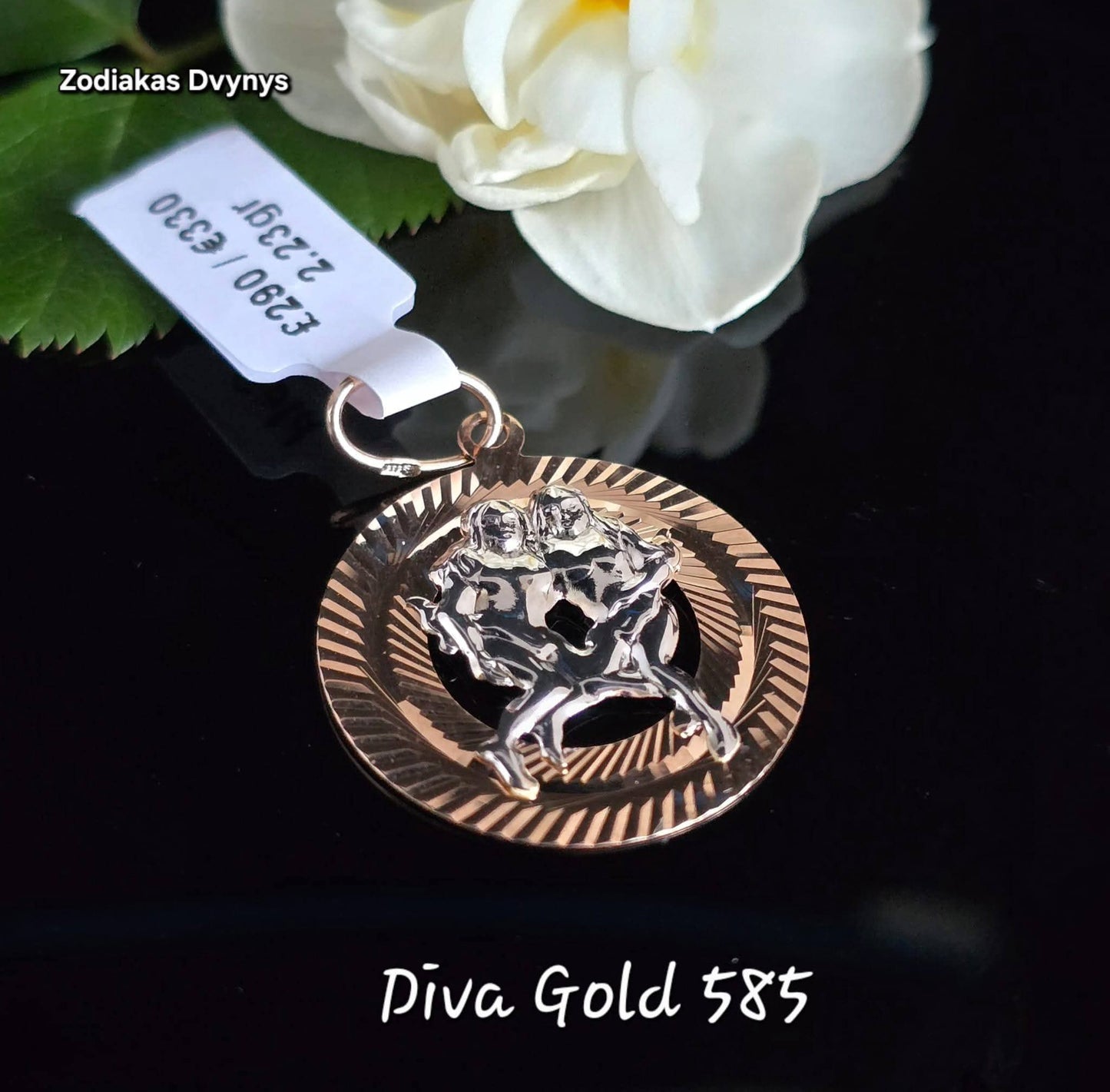 Golden zodiac gemini. 2.23gr
