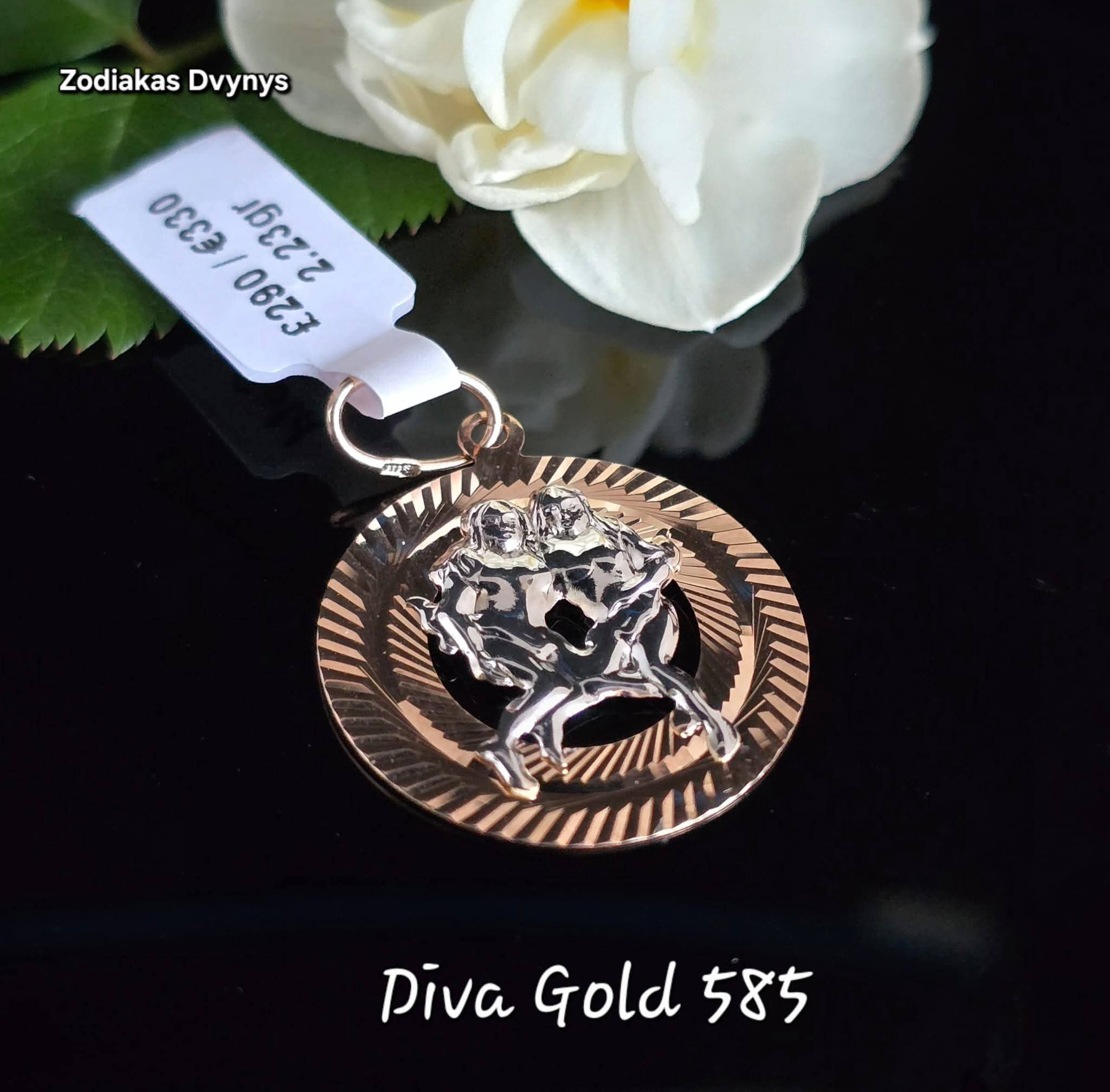 Golden zodiac gemini. 2.23gr