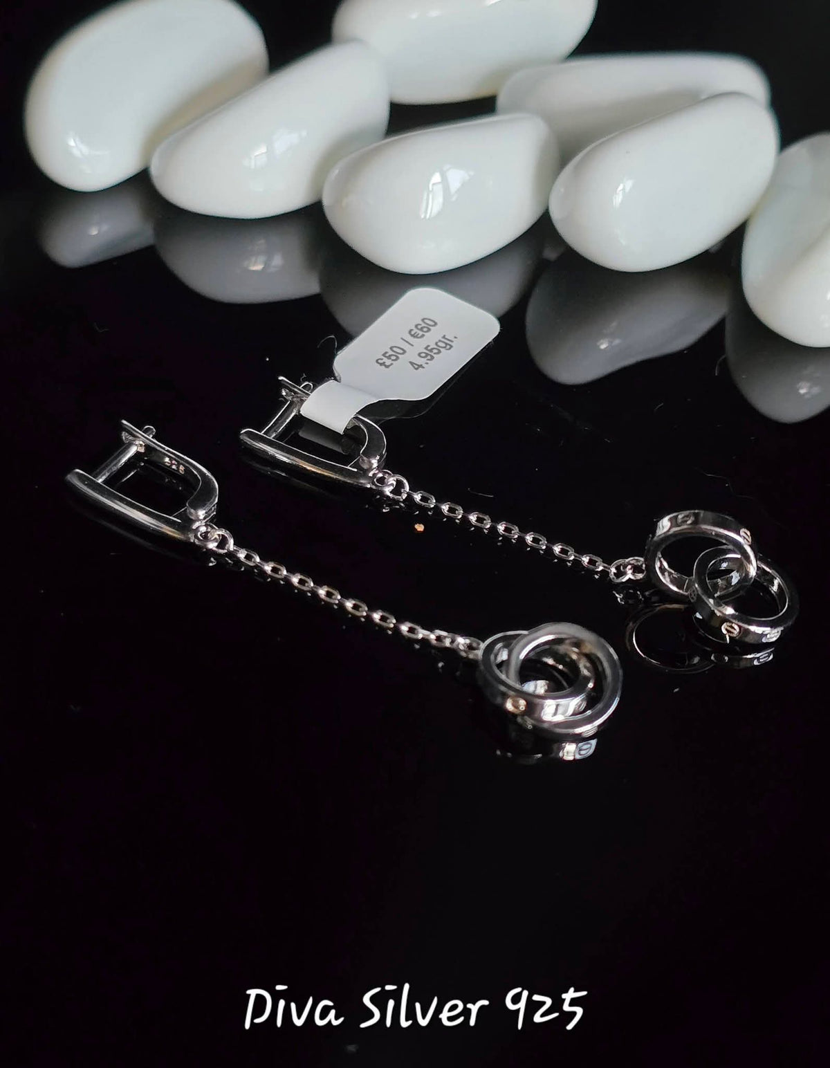 Sterling Silver Long Women Earrings