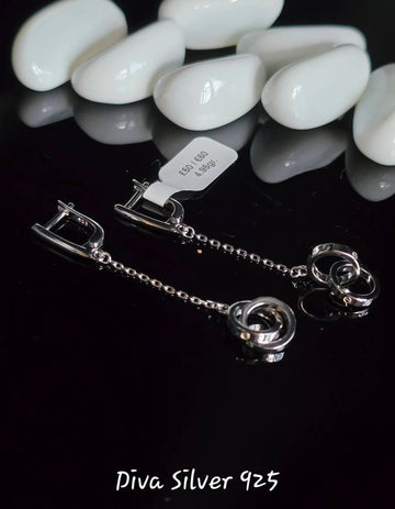 Sterling Silver Long Women Earrings