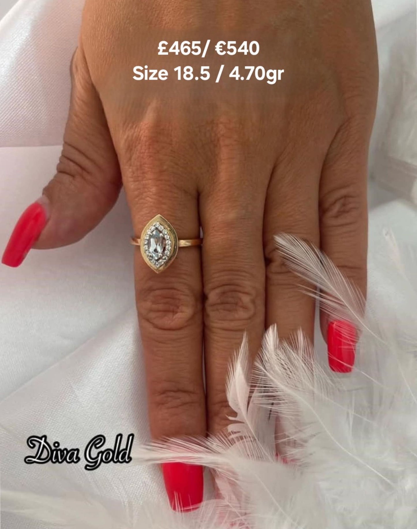 Gold ring. Size 18.5