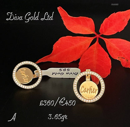 Gold 585 cartier earrings.