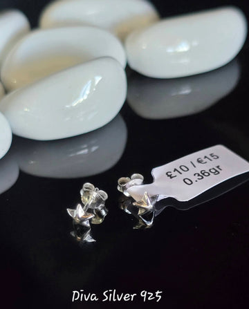 Sterling Silver Star Stud Earrings