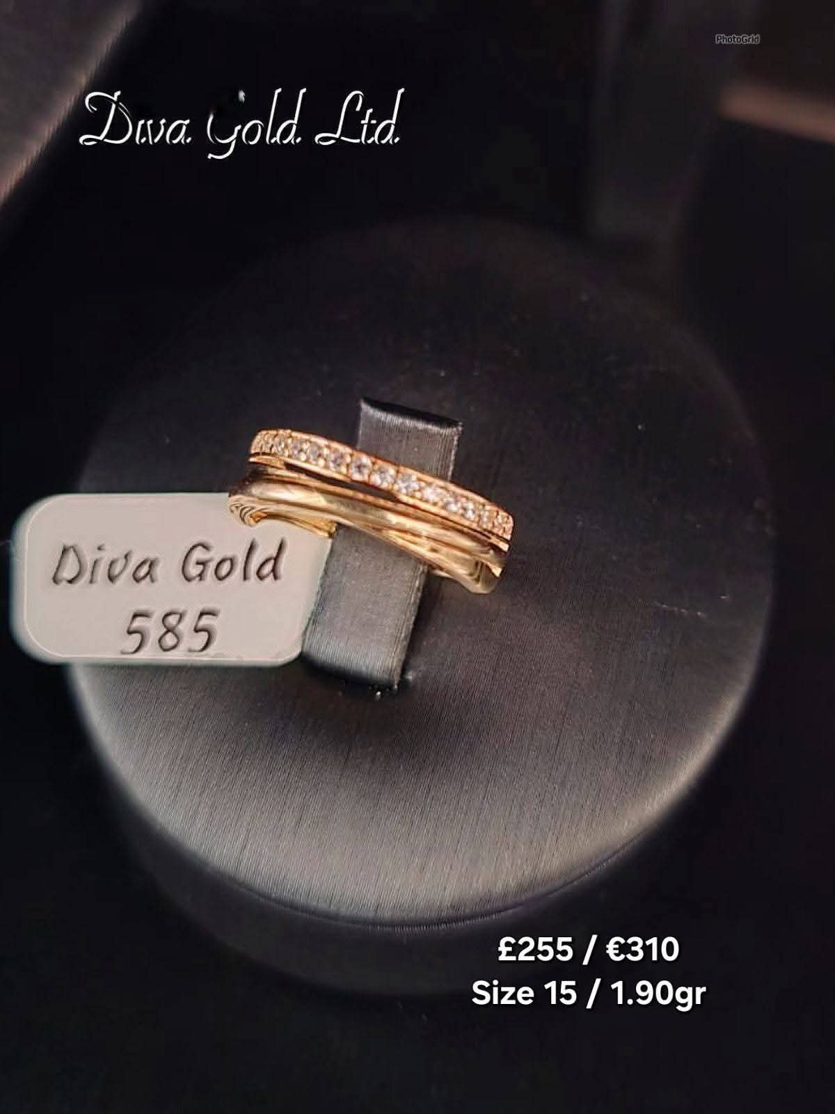 Gold women ring.Size 15