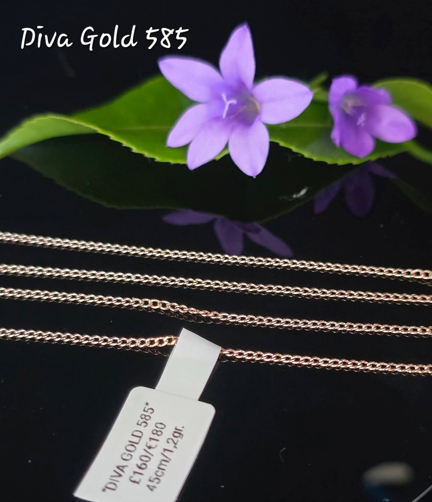 585 Gold chain. 45cm