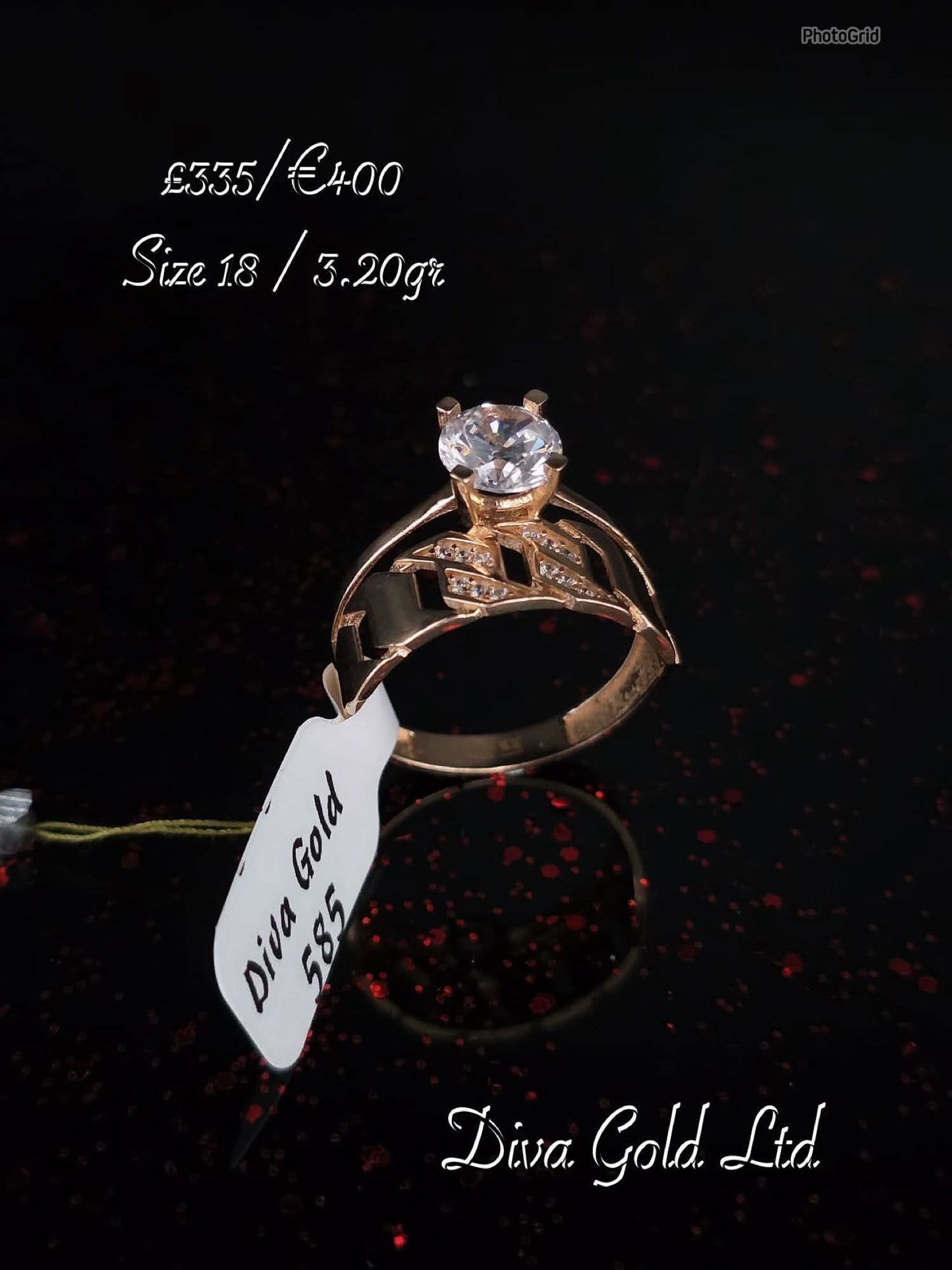 Gold 585 ring. Size 18