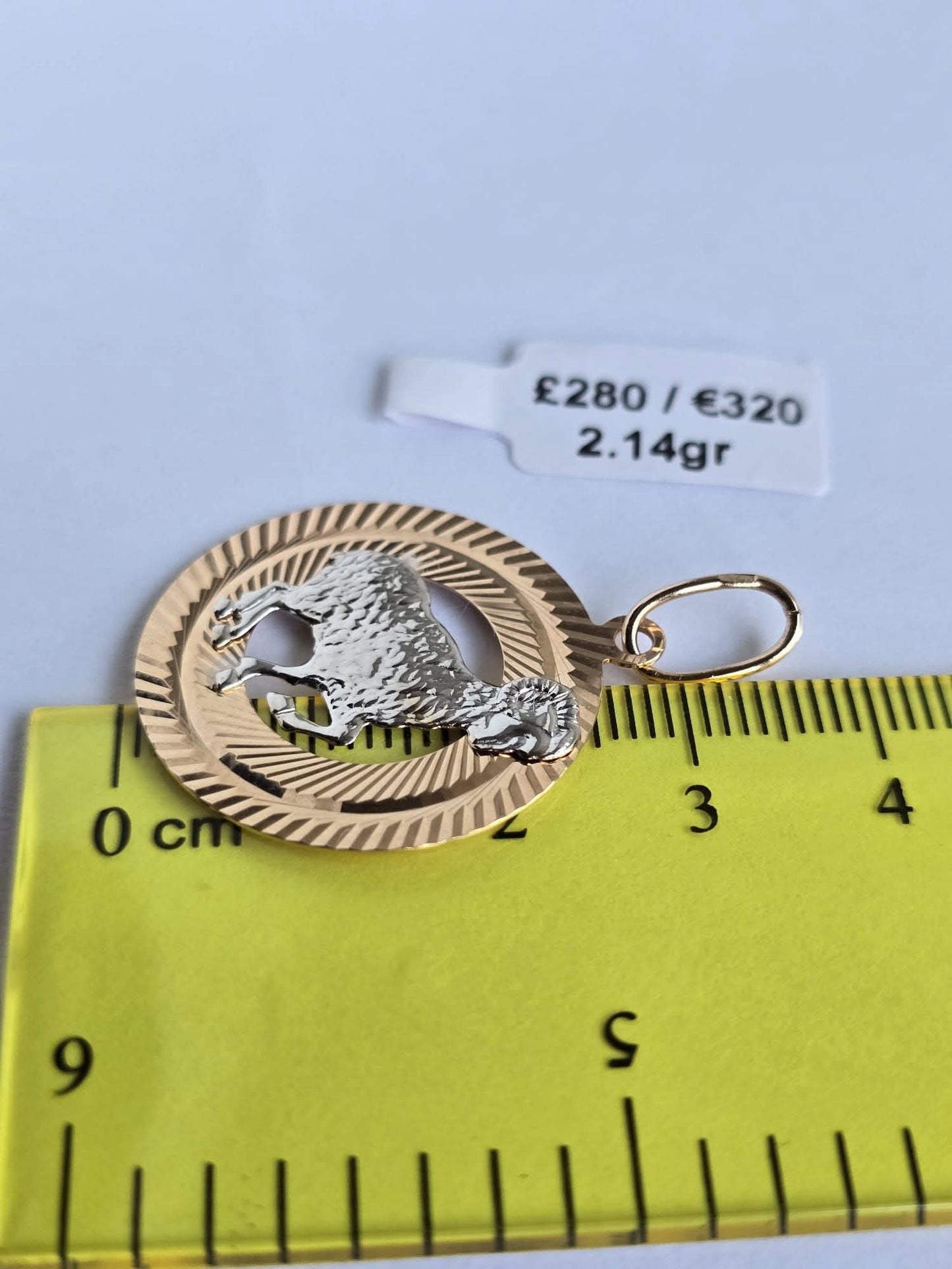 Golden zodiac aries. 2.14gr