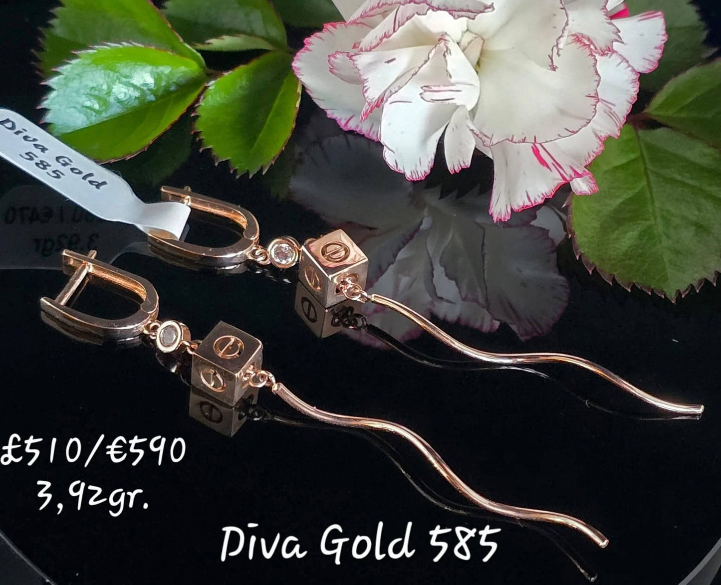 585 Gold earrings. 3.92gr