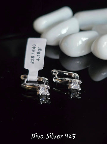 Sterling Silver Solid Women Earrings