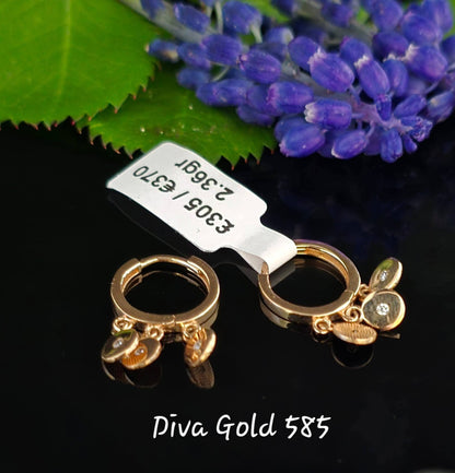 585 Gold earrings. 2.36gr