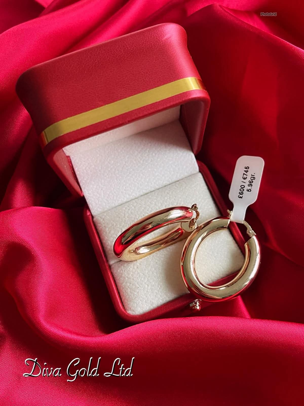 Gold 585 hoop earrings