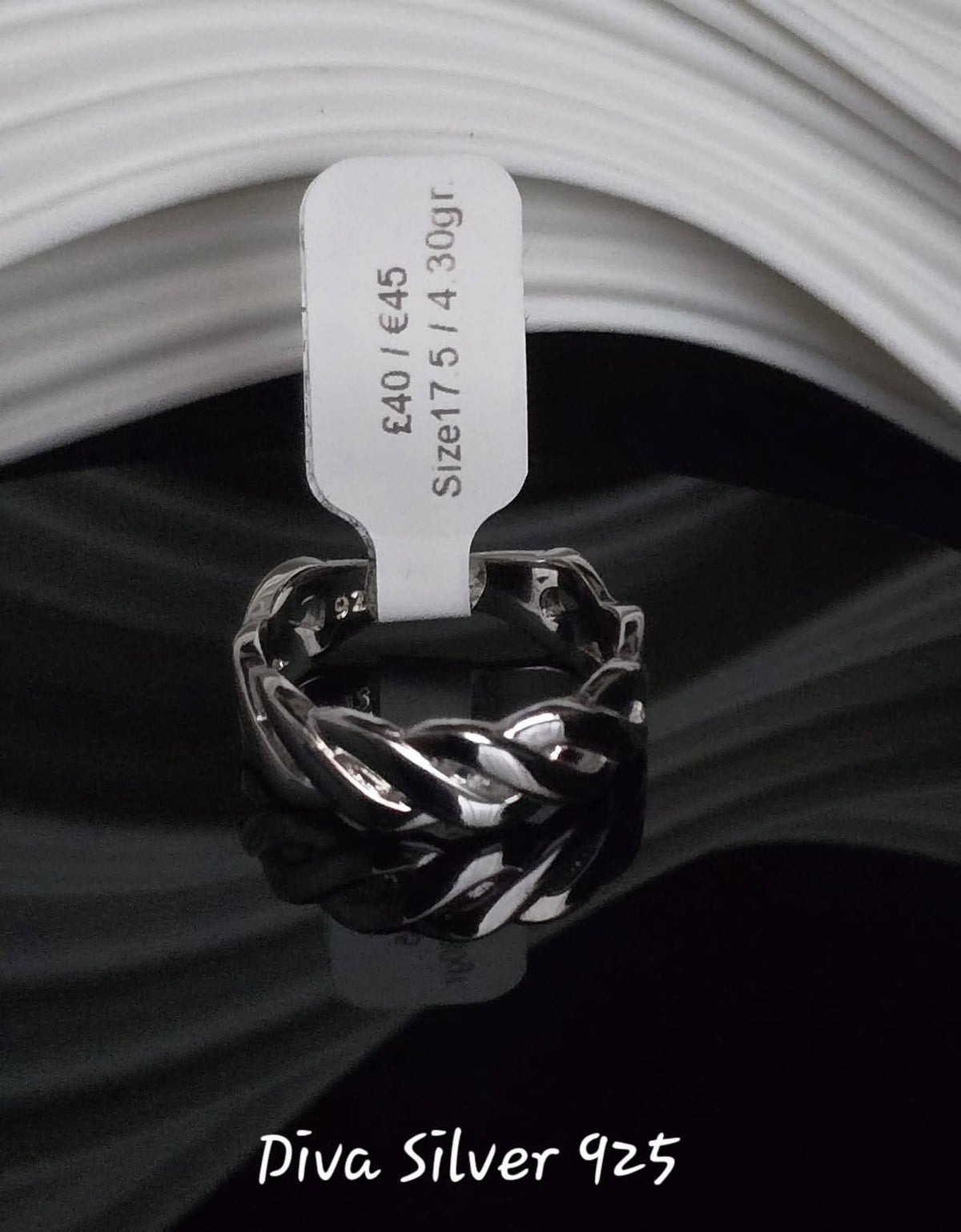 Sterling Silver Wave Ring