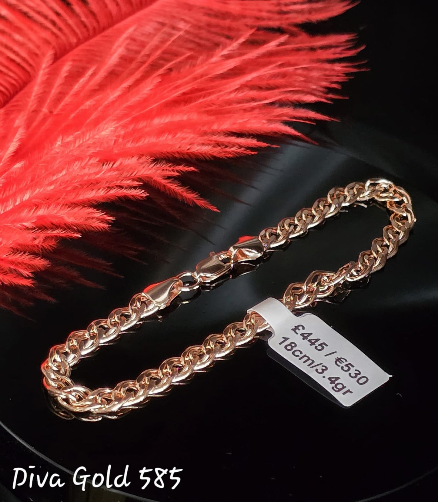 585 Gold 18cm bracelet 3.40gr