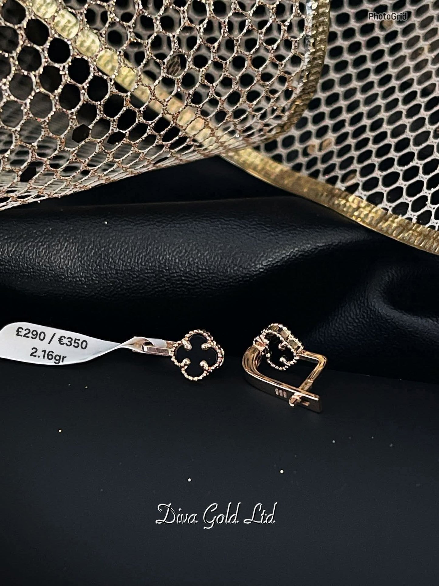 585 Gold earrings. 2.16gr