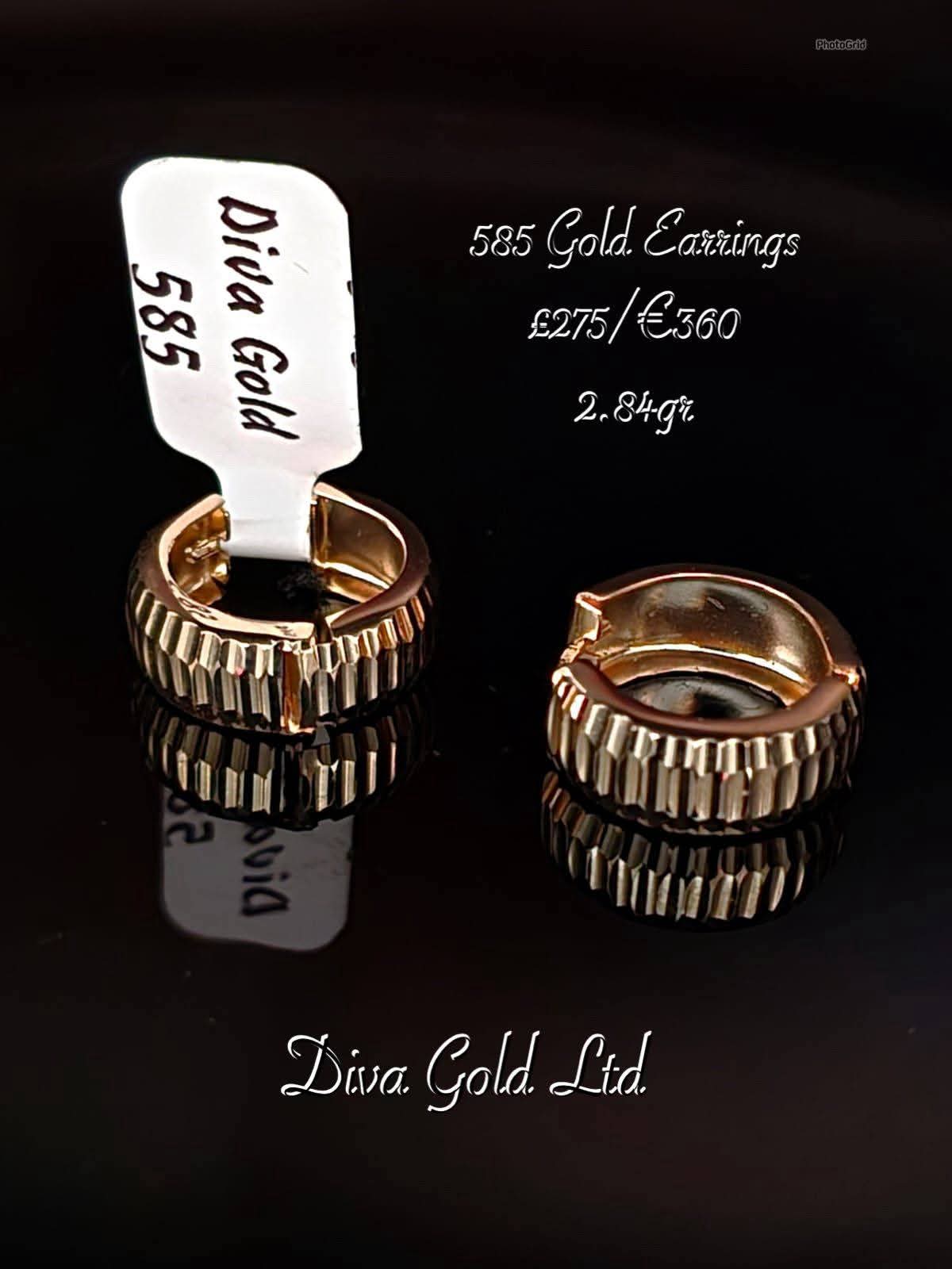 Gold 585 hoop earrings