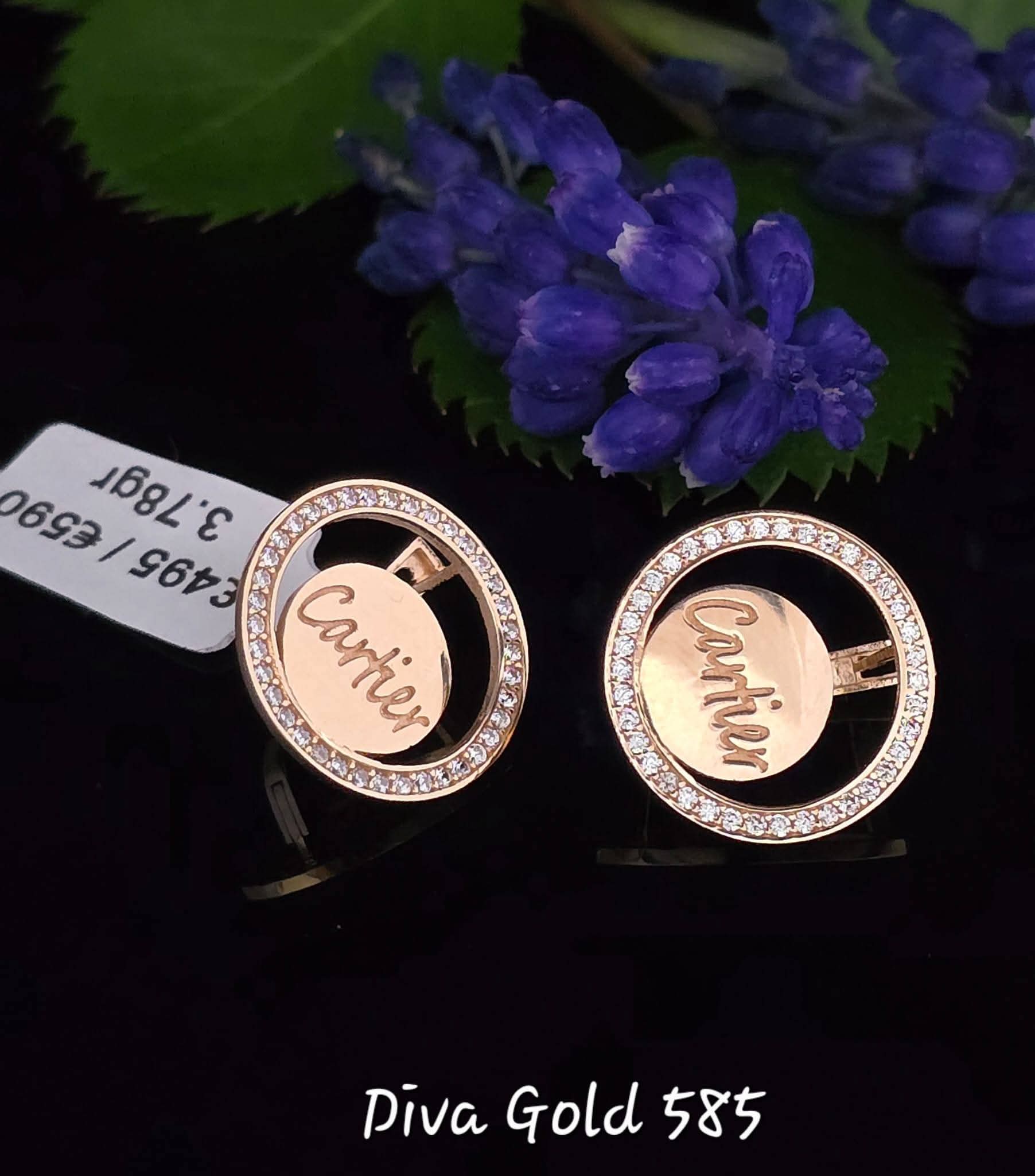 585 Gold Cartier earrings. 3.78gr