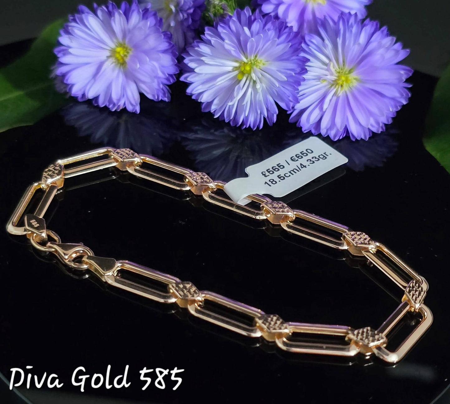18.5cm Gold bracelet 585