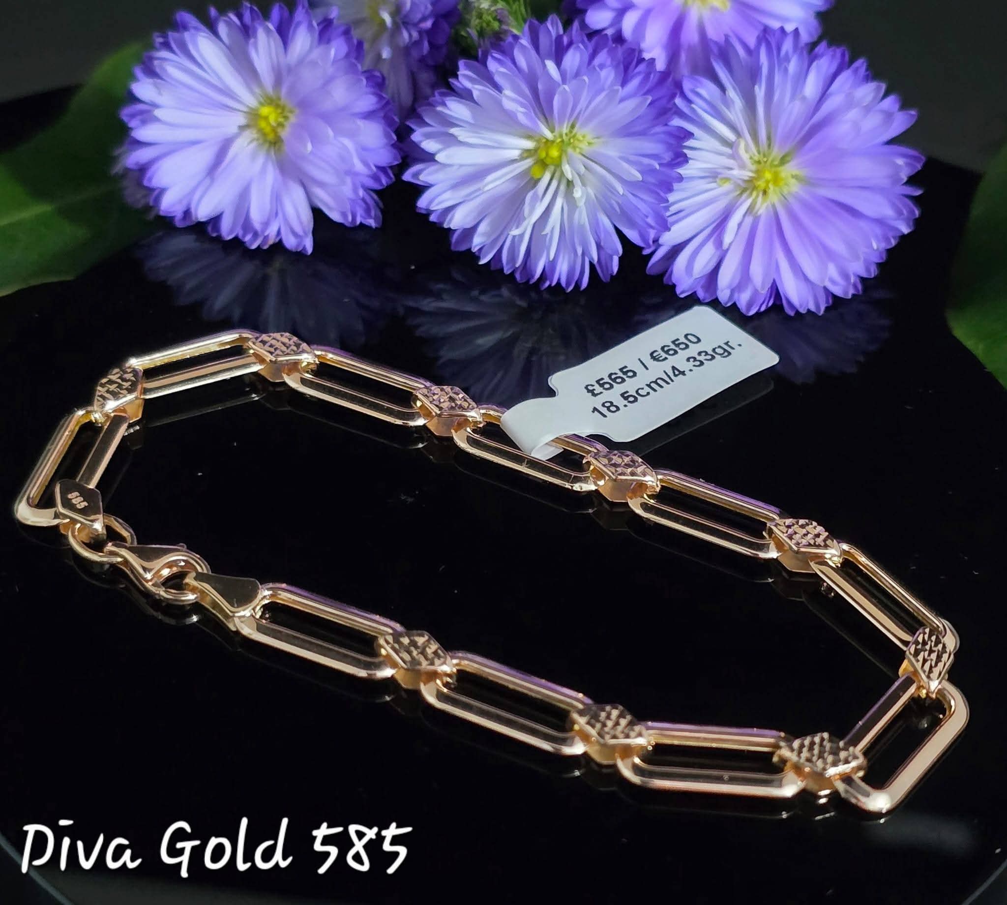 18.5cm Gold bracelet 585