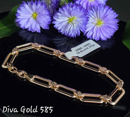 18.5cm Gold bracelet 585