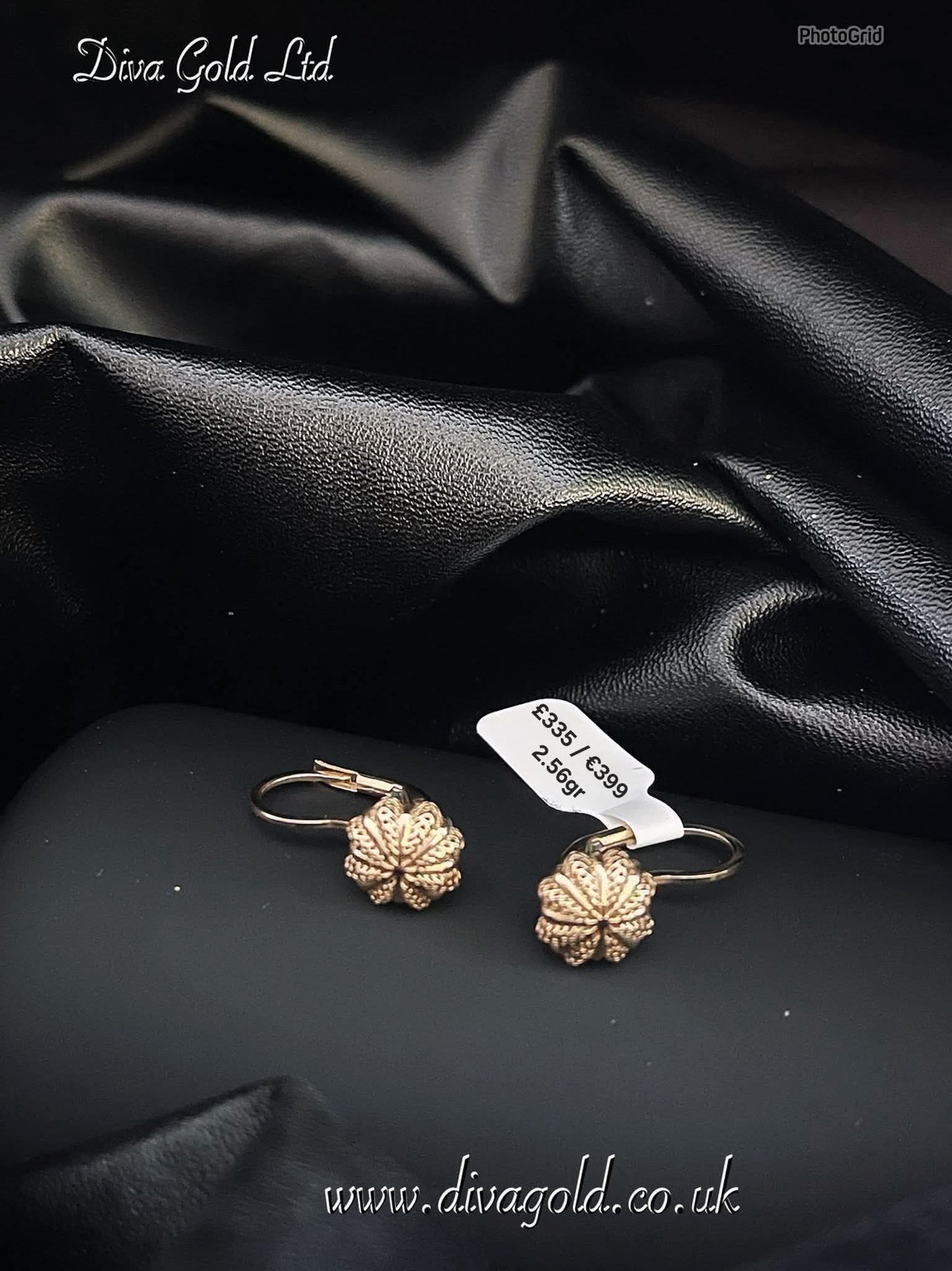 585 Gold earrings. 2.56gr