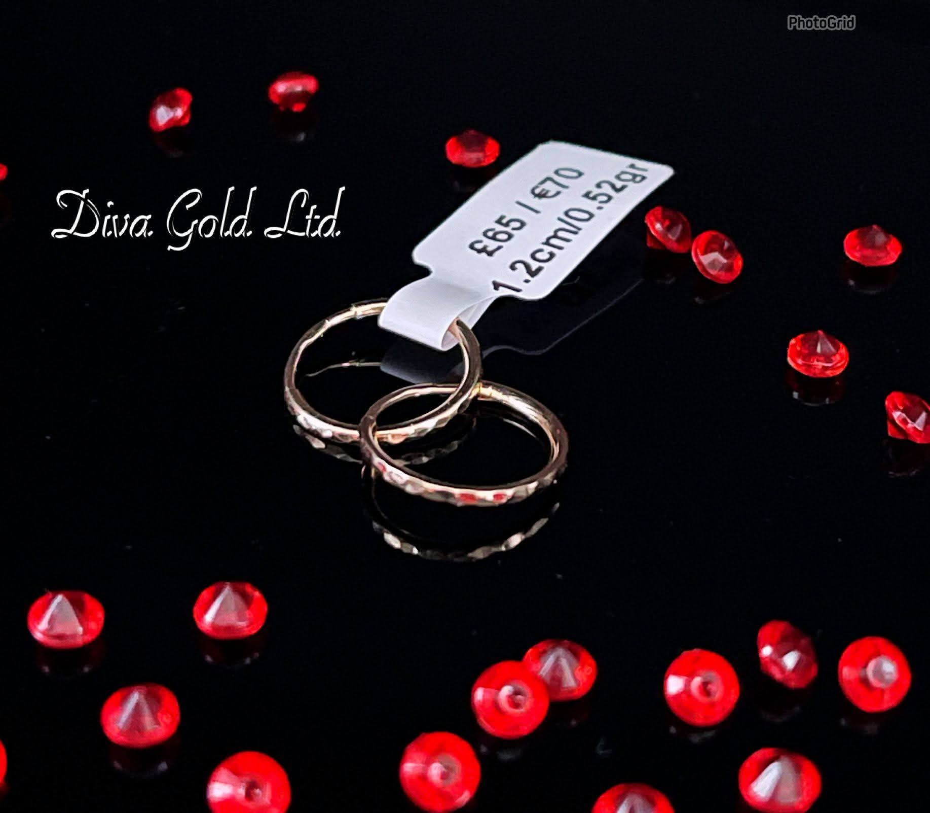 585 Gold Hoops earrings.