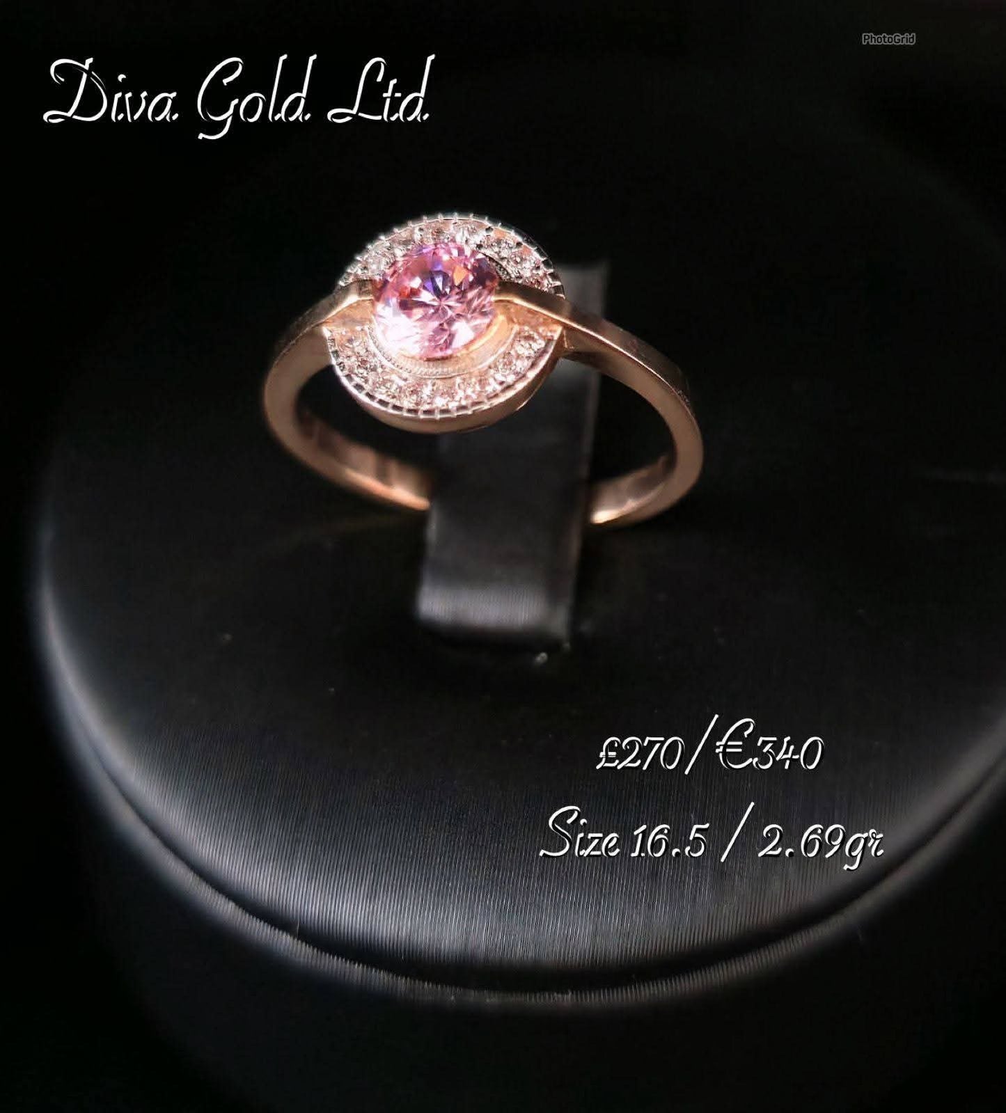 Gold ring. Size 16.5