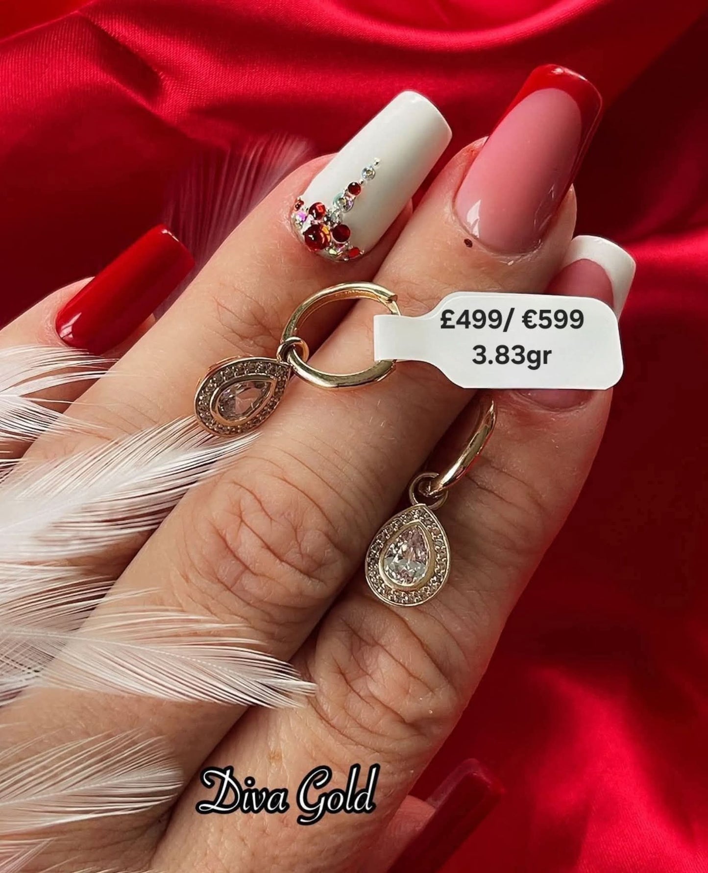 585 Gold earrings. 3.83gr
