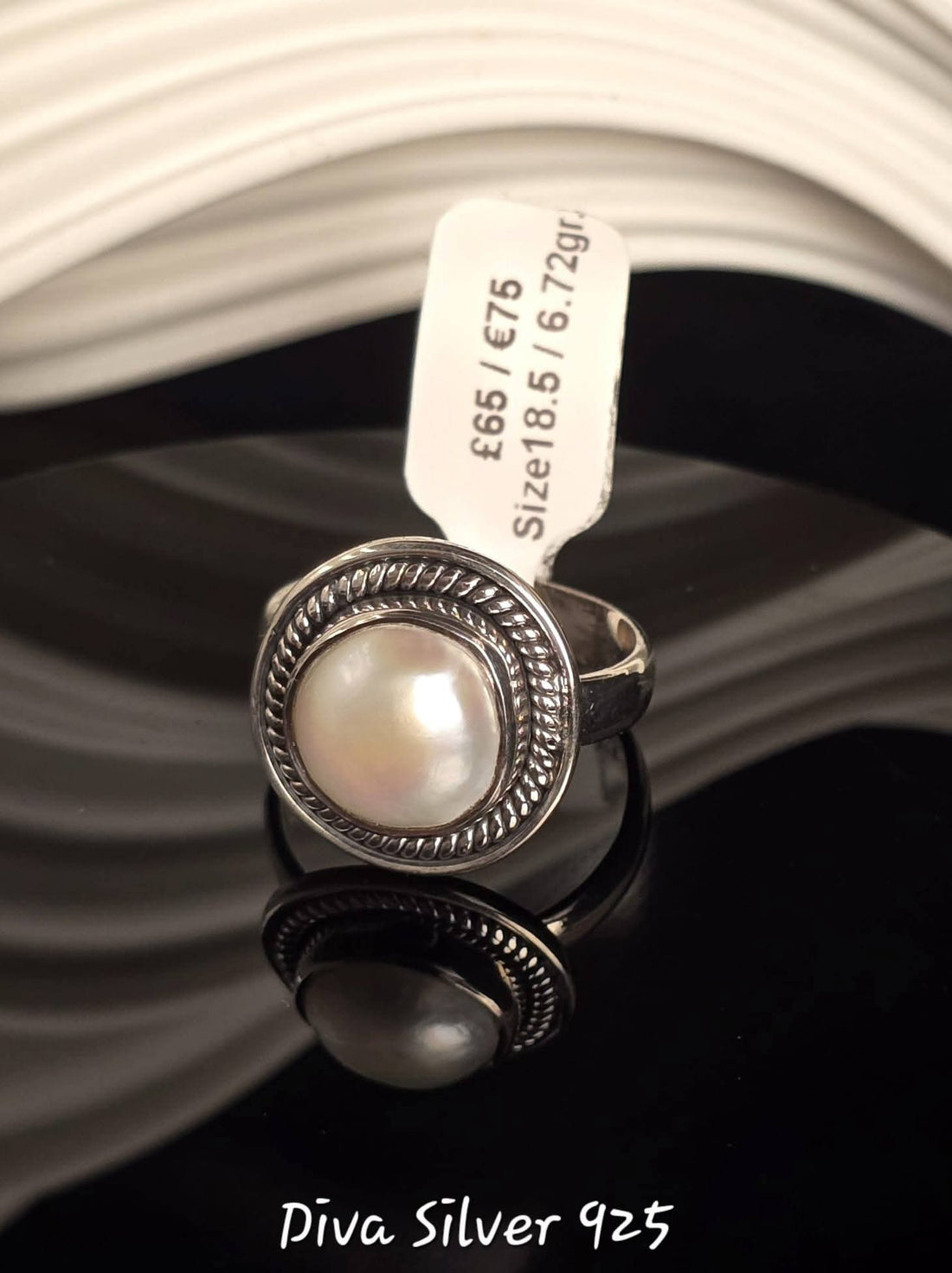 Sterling Silver Pearl Ring