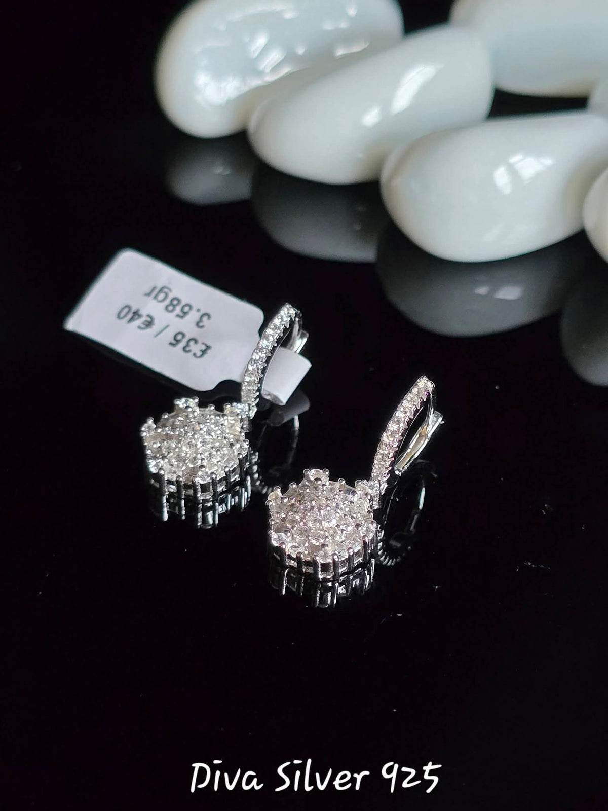 Sterling Silver Flover Women Earrings