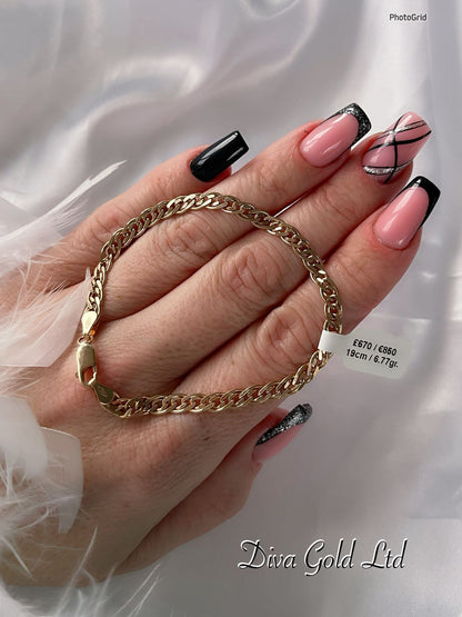 Gold bracelet. 19cm