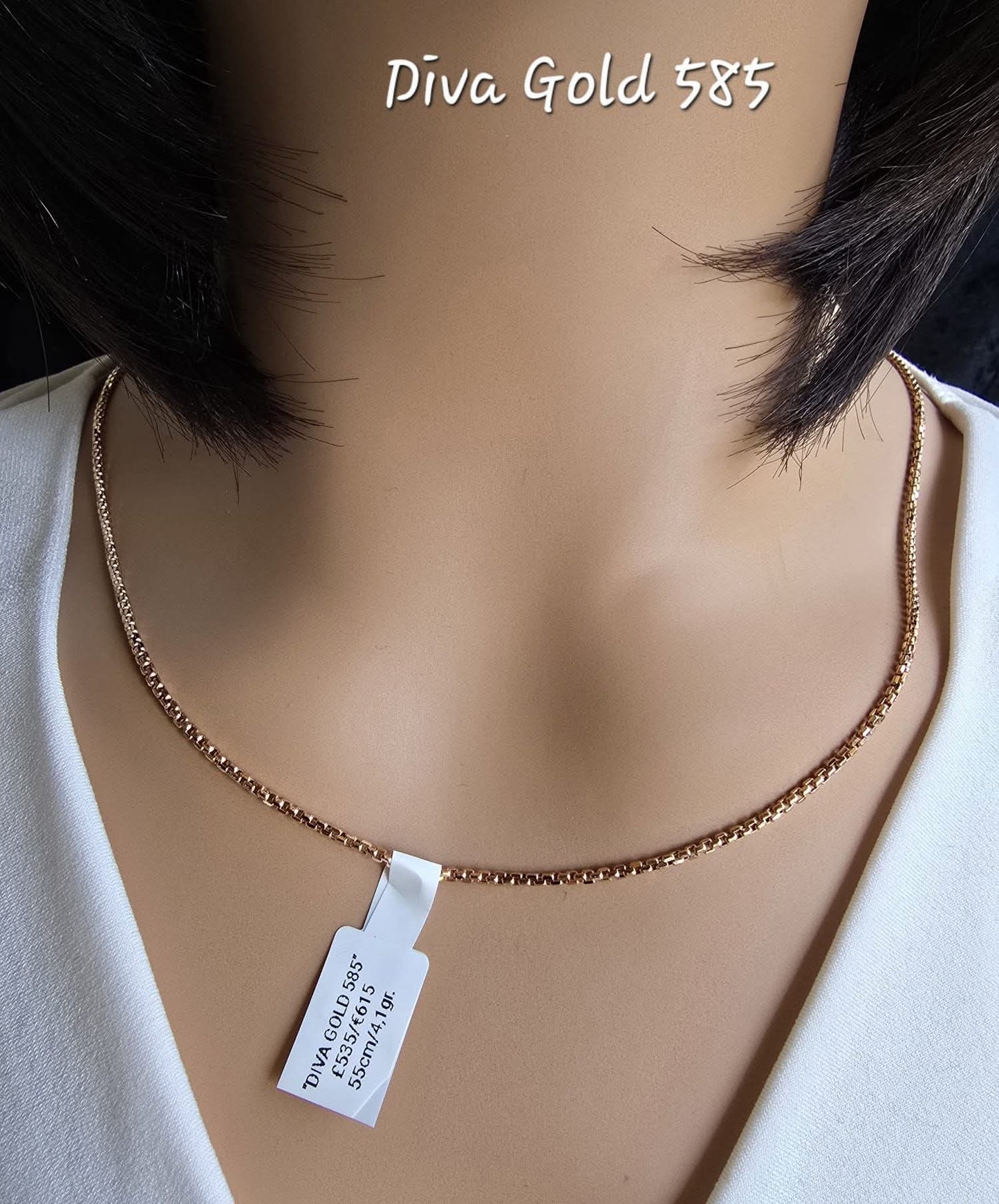 585 Gold chain 55cm. 2.50gr
