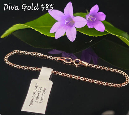 585 Gold bracelet. 17cm