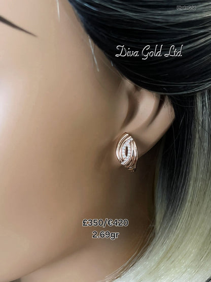 585 Gold earrings. 2.69gr