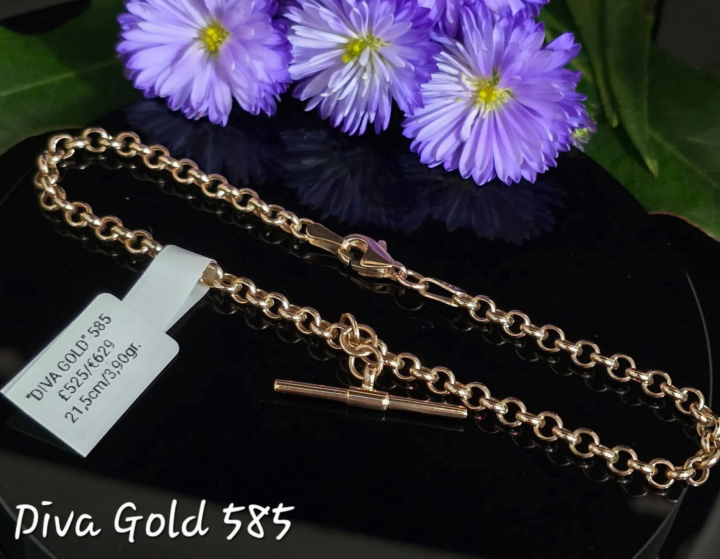 21.5cm Gold bracelet 585