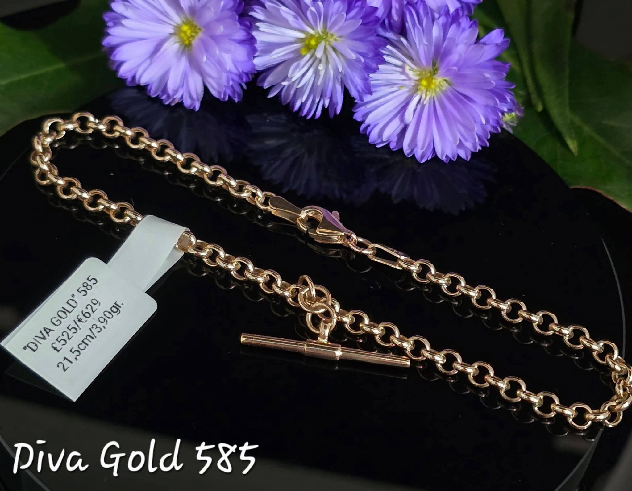 21.5cm Gold bracelet 585