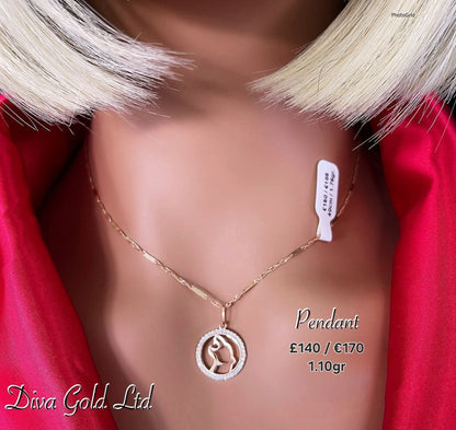 585 Gold pendant. 1.10gr