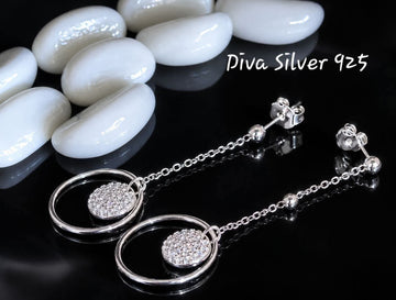 Sterling Silver Dangle & Drop Women Stud Earrings