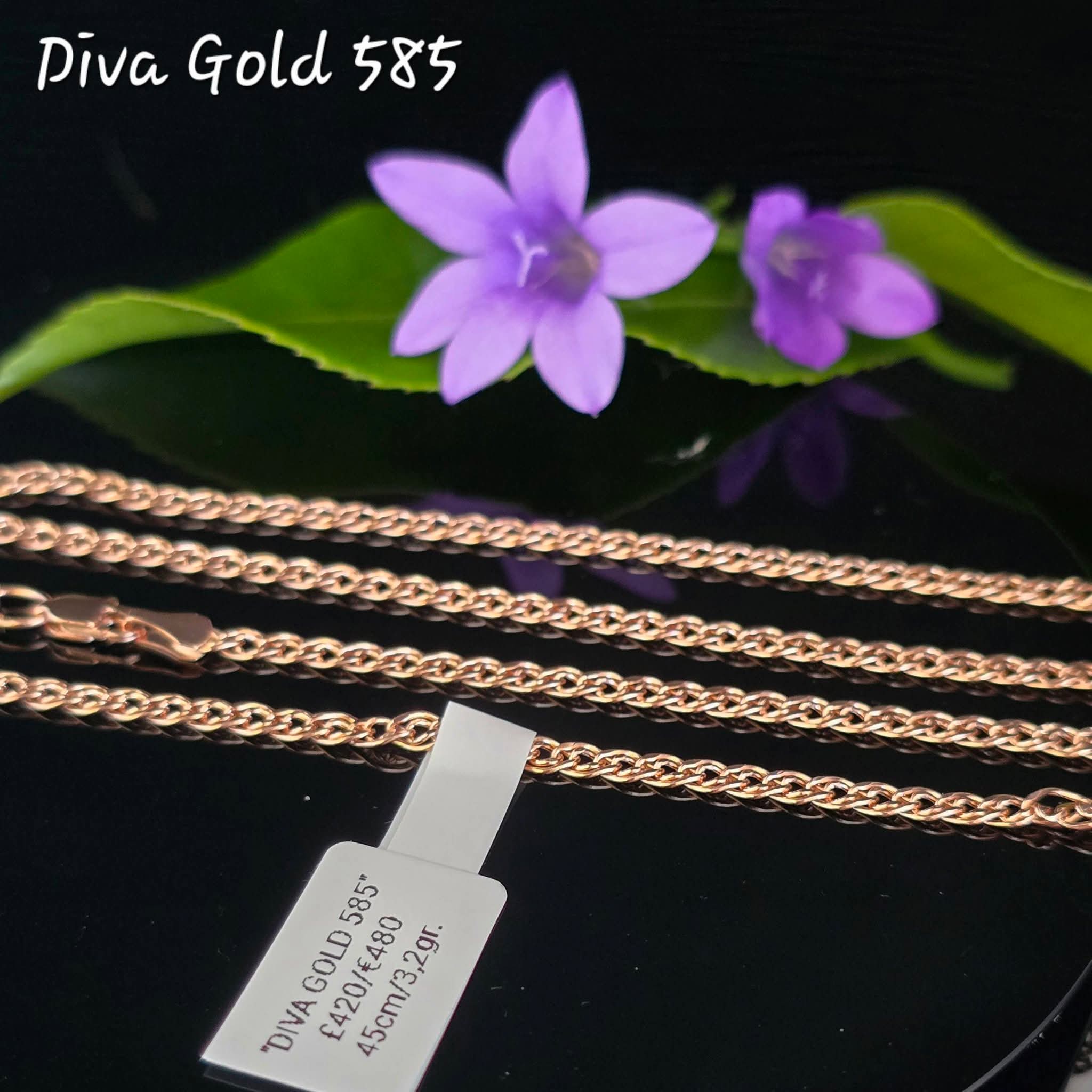 585 Gold mona liza chain. 45cm