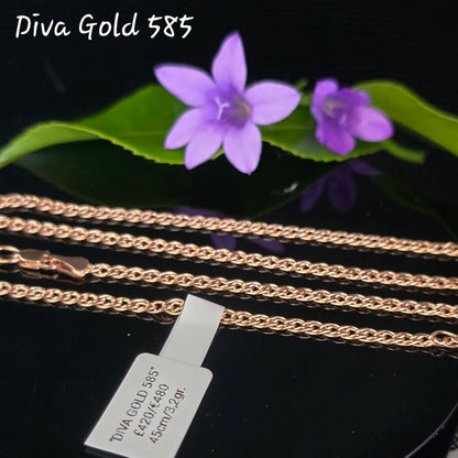585 Gold mona liza chain. 45cm