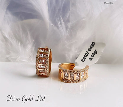 585 Gold earrings. 3.14gr